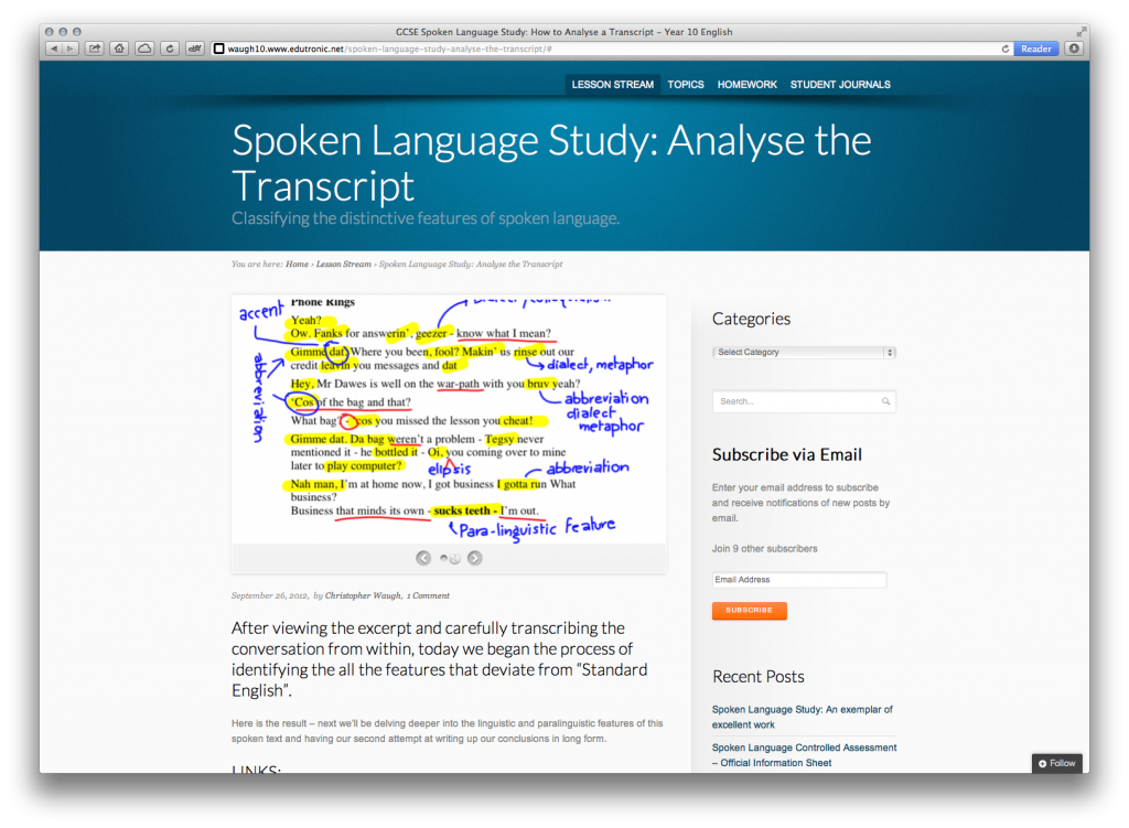04 - Class Blog - Annotate